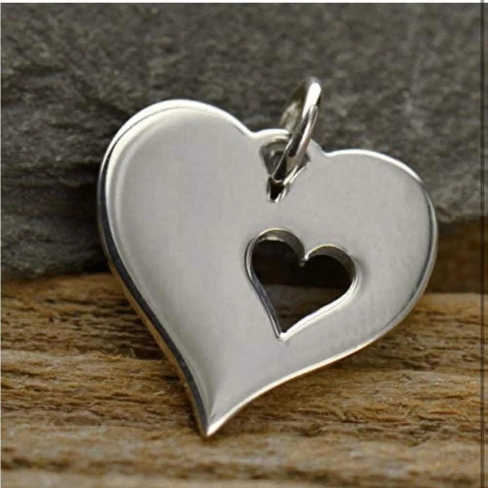 Gift for Grandma • Two Heart‎ Charm Bracelet• Grandmother Jewelry